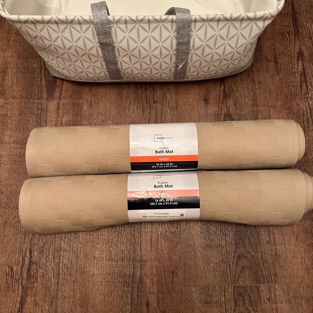 Mainstays Tan Rubber Bath Mats